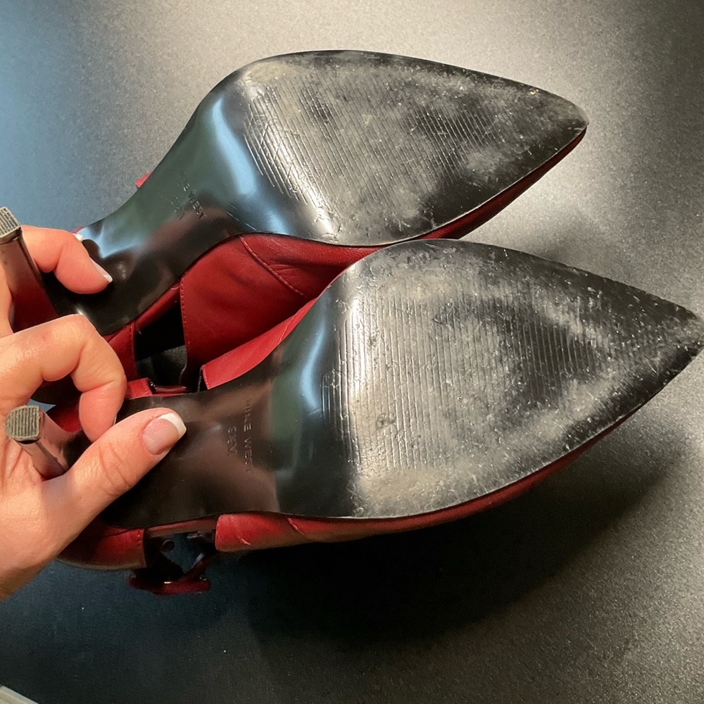 🔥 Nine West sexy red pointed dress booties Size 9.5 - Picture 6 of 8